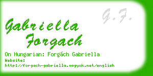gabriella forgach business card