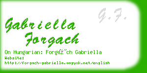 gabriella forgach business card